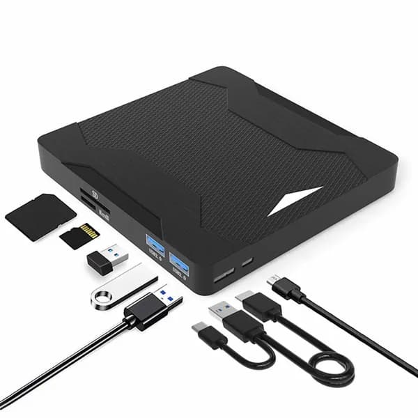 Внешний USB 3.0 DVD-привод с поддержкой записи CD/DVD/VCD и интерфейсами USB/TF/SD