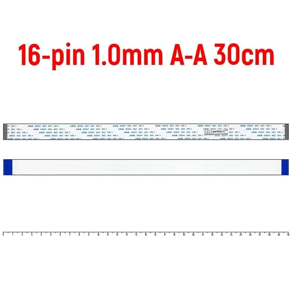 FFC Шлейф 16-pin Шаг 1.0mm Длина 30cm Прямой A-A