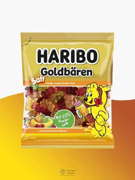 Фруктовый жевательный мармелад haribo saft goldbaren 160 г