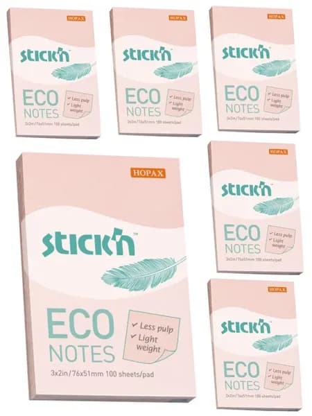 Бумага для записей 6 блоков Stiсk`n ECO 21742 51x76мм 100л