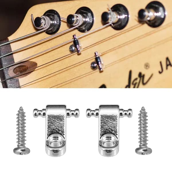 Держатель струн для электрогитары Fender Stratocaster и Telecaster, металлический, серебристый