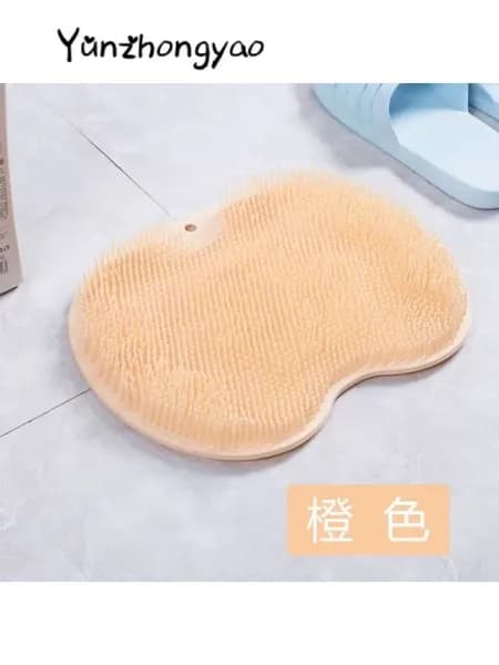 yunzhongyao Мочалка массажная для тела и ног силиконовая, массажный коврик для ног, мочалка на присосках, щетка силиконовая для ног и тела, 20cmx28cm
