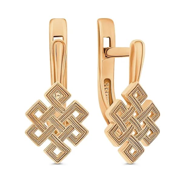 Серьги женские из красного золота 375 пробы 585GOLD