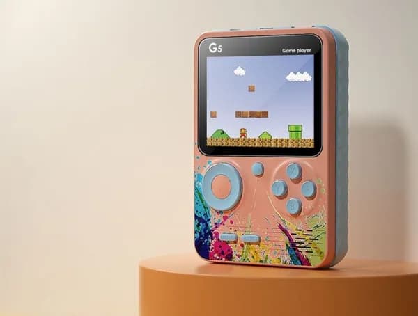 Игровая портативная приставка G-5, розовая
