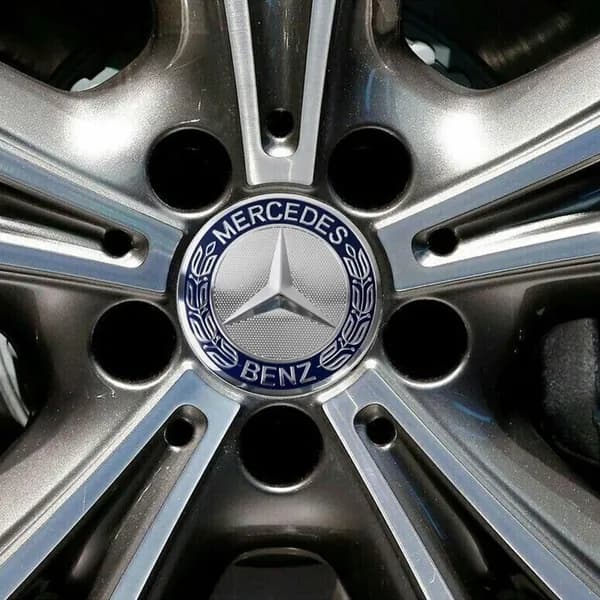 Колпаки для дисков Mercedes-Benz, диаметр 75 мм, цвет тёмно-синий, материал ABS
