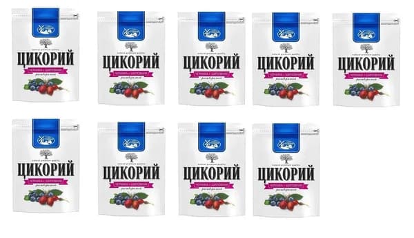 Бабушкин Хуторок Цикорий с черникой и шиповником растворимый, 100г ,9 шт