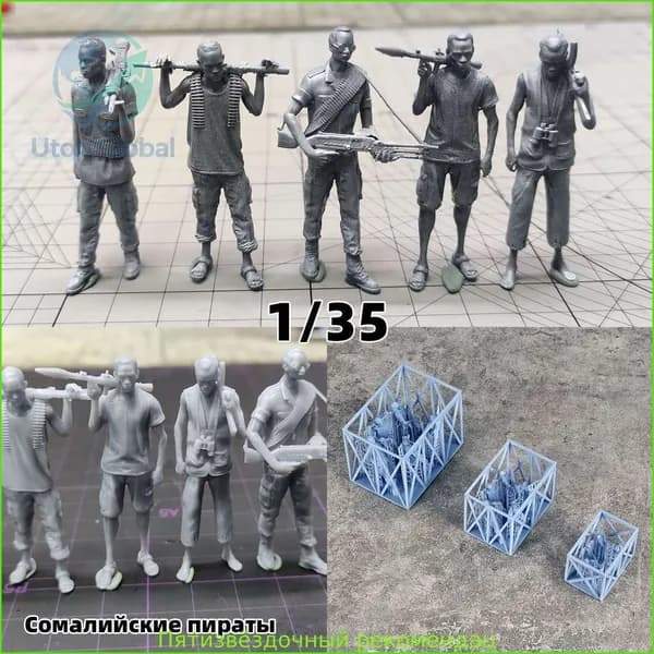 3Dпечать, фигурки солдат из смолы, модельнаборы, масштаб 1/35, неокрашенные, требуют самостоятельной сборки