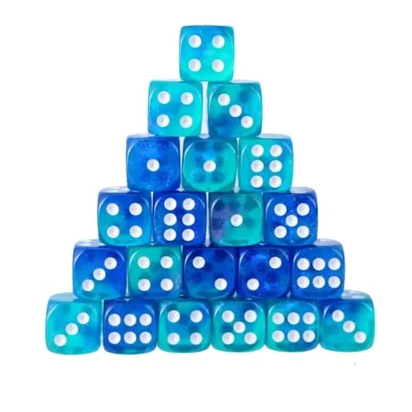 Акриловые шестигранные игральные кости, 12 мм, 03