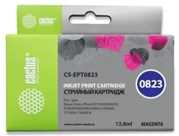 Картридж_струйный Cactus CS-EPT0823 для Epson Stylus Photo R270/290/RX590 magenta