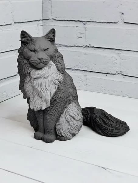 Гипсовая фигурка для раскрашивания Мейн-кун/ Интерьерная статуэтка