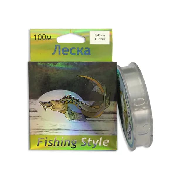 Леска Fishing Style 0.40мм тест 11.82кг 100м прозрачная