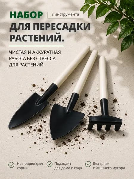 Набор инструментов 3 в 1для комнатных растений.