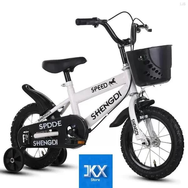 Велосипед детский 14" дюймов двухколесный SHENGDI Z-12 со съемными колесами четырехколесный, велик