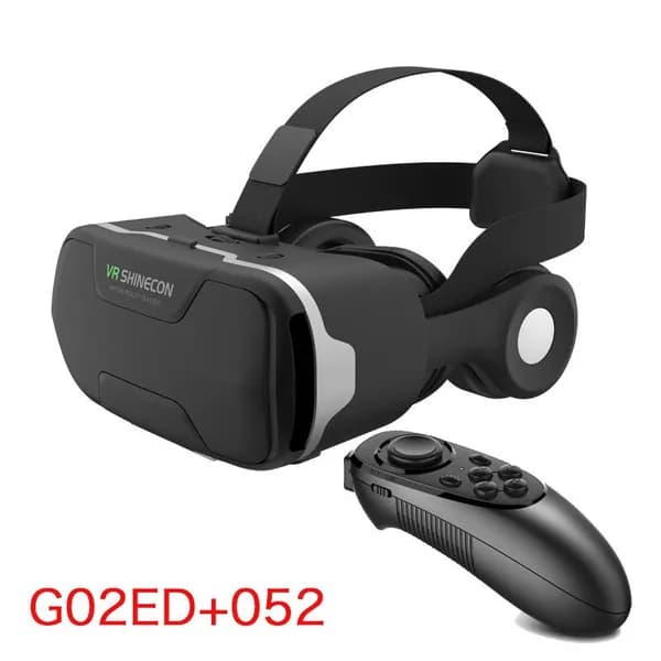 Виртуальная реальность VR очки, 3D гарнитура, Google Cardboard, поддержка игровых контроллеров -- VR + геймпад 052 (Фото 1 ваш товар)