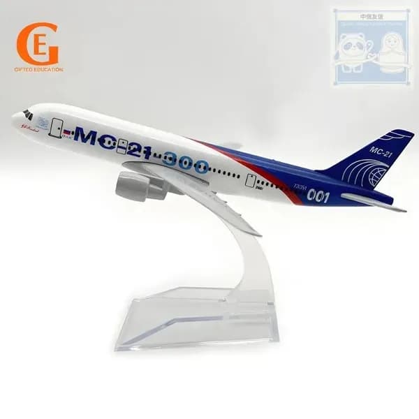 Металлическая Модель Самолета MC-21 Аэрофлота MC21, Российские Авиакомпании
