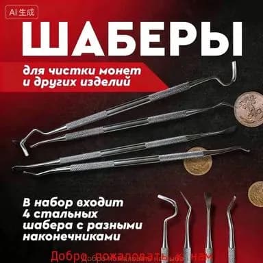 Шаберы для чистки монет и других изделий
