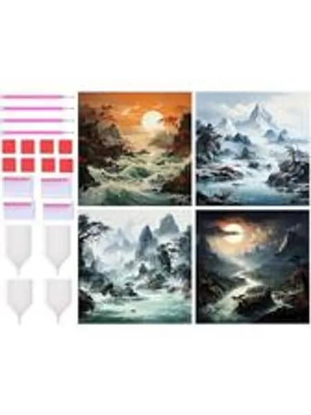 Diamond Painting Набор для алмазной мозаики "Лунный камень" 4 шт.