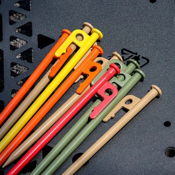 Колышки для палатки Colorful Camping Stakes, стальные, 40 см, армейский зеленый