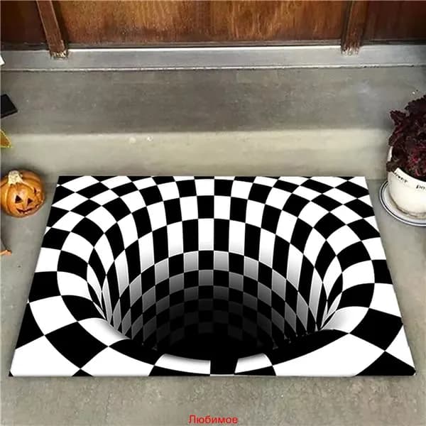 Коврик придверный 40x60 см 3d-эффект разноцветный