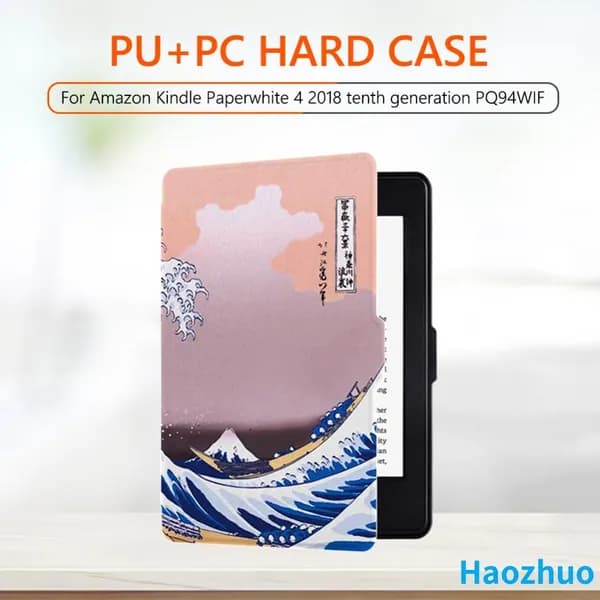 Чехол-бумажник для Kindle Paperwhite 4 (2018, 10 поколение, PQ94WIF): с рисунком, матовой текстурой и подставкой
