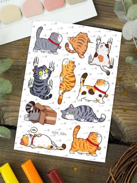 Стикеры коты. Стикерпак N20