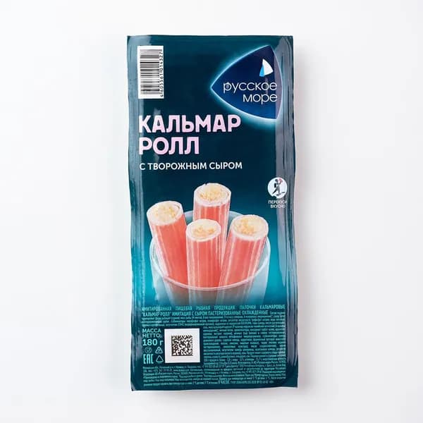 Кальмар Ролл с творожным сыром 180 г, Русское море