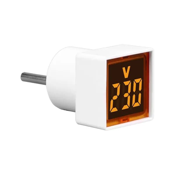 Квадратный цифровой дисплей Euro Plug AC 230V 220V-Желтый
