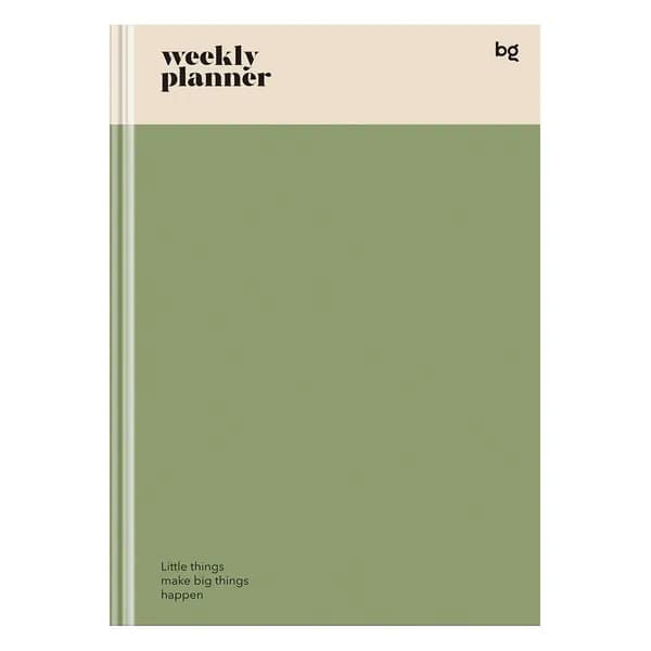 Школьный планер 1-11 кл. 64л. (твердый) матовая ламинация, BG "Weekly planner. Green" (Пш5т64_лм 06329)