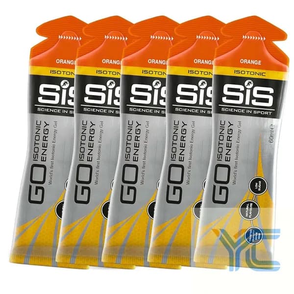 SiS, GO Isotonic Energy Gel, Гель изотонический углеводный, вкус Апельсин, 60мл, 5шт.