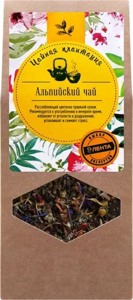 Чайная плантация Чай фруктово-травяной "Альпийский чай" листовой 60 г