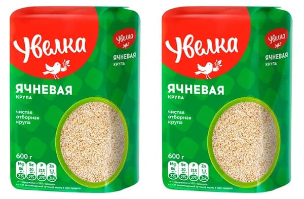 Увелка Крупа Ячневая, 600 г, 2 шт //
