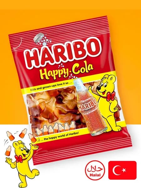 HARIBO мармелад Happy Cola ( Счастливая Кола) 80г Турция
