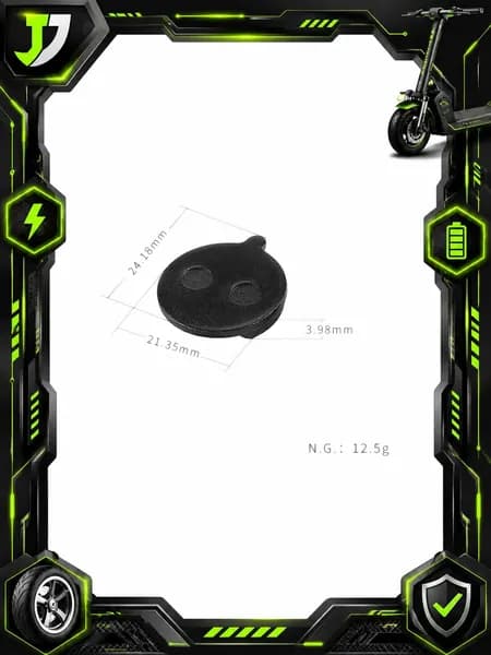 Алюминиевые тормозные колодки Kugoo PRO, 24.18*21.35мм, 12.5г, 1 пара, для Semi-Metal, практичные