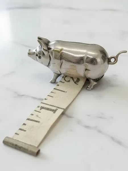 Мини-рулетка в виде антикварной свиньи, 10 дюймов (25,4 см)