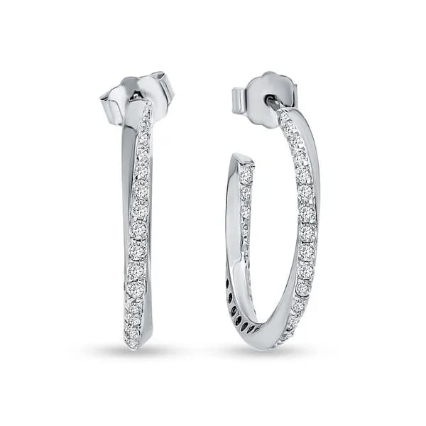 Серьги женские с фианитами серебро 925 пробы 585GOLD