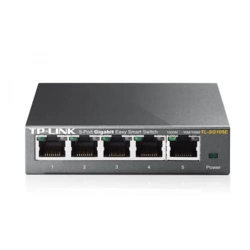 TP-LINK TL-SG105E, 5 портов, гигабитный, Easy Smart, управляемый, настольный коммутатор.