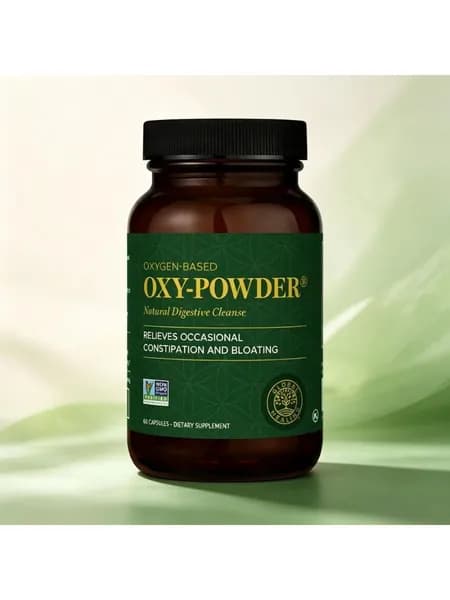 Таблетки в порошке Oxy для очищения кишечника и естественной детоксикации, облегчения запоров - 60 капсул.