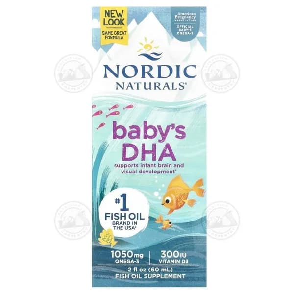 Nordic Naturals, Оmega-3+D3 для детей с рождения/омега-3 DHA 485мг+д3 300ед, 60мл
