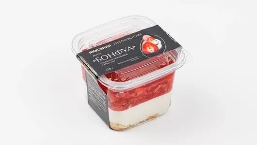 Десерт Бонфуа с цельной клубникой и крем-чиз 230 г