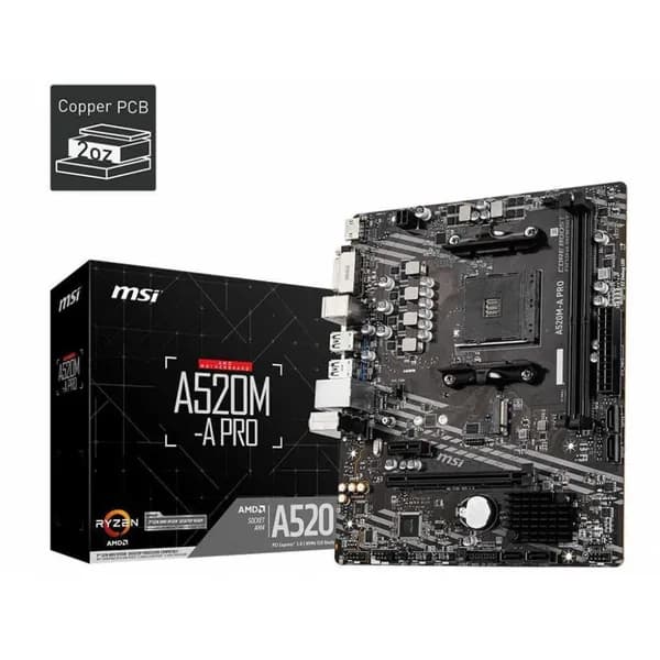 Материнская плата MSI A520M-A PRO (AM4, mATX)