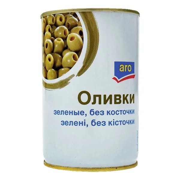 Оливки зеленые Aro без косточки 300 г