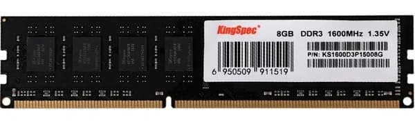 KingSpec Оперативная память DDR3, 1600 МГц, 1 x 8 ГБ (KS1600D3P1508G)