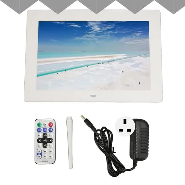 10 Inch Digital Photo Frame, Удобный обмен контентом и простая установка, для ежедневного использования дома Белый британский стандарт
