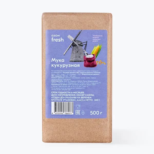 Мука кукурузная Ozon fresh, 500 г