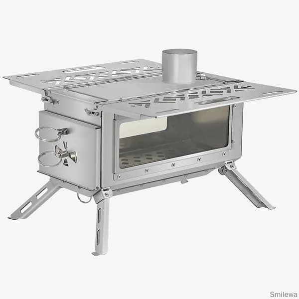 Переносная уличная печь с костровым очагом для готовки и обогрева вне помещений