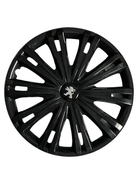 Колпаки на колеса Пежо R16 Гига черные, 4 шт