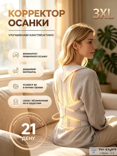 корректор осанки женский для спины,для осанки корсет, серый, размер-3XL