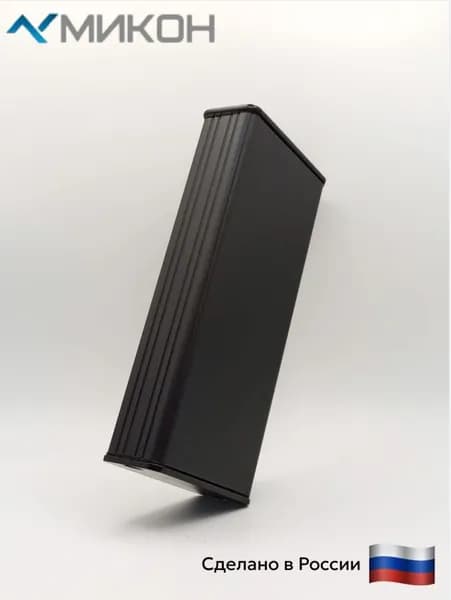 Корпус алюминиевый для РЭА MK-1455C1201BK, черный, 124x55x23 мм, комплект