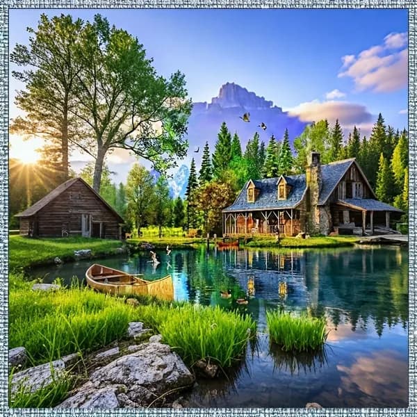Алмазная мозаика 5D без подрамника, декор дома и подарок