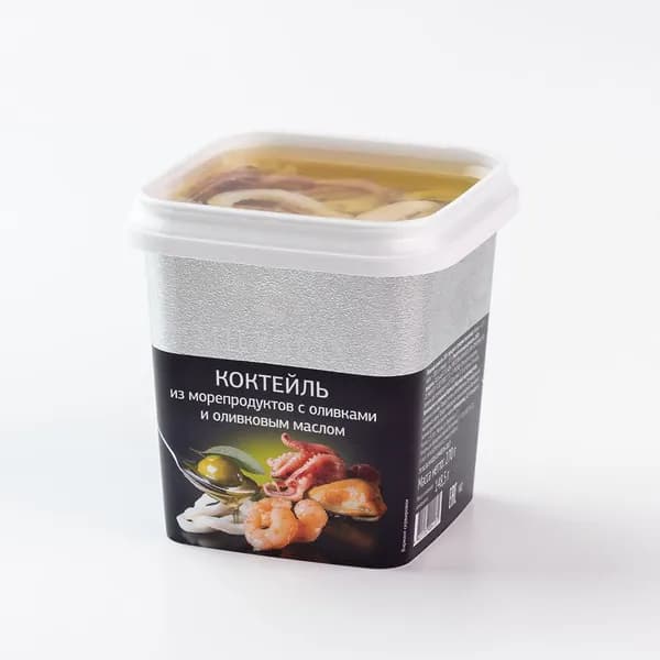 Коктейль из морепродуктов с оливками и оливковым маслом 270 г, Milegrin
